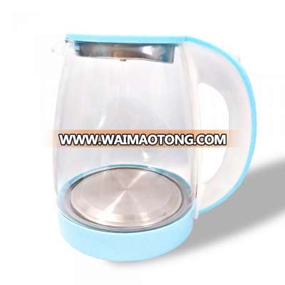 Factory price wholesale boil dry protection home appliances cordless water kettles transparent electric 1.8L glass kettle