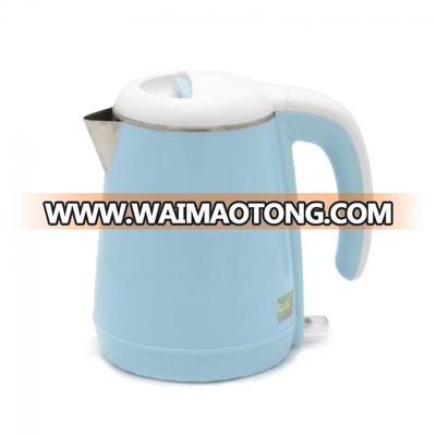 Novel Pink Food Grade Stainless Steel Double Wall Electric Rechargeable Kettle