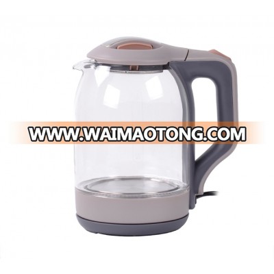 1.8L Auto Turn Off 1500W Electric Pyrex Glass Kettle With Blue LED Power Indicator, Electric Glass Kettle